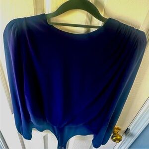 Express Skimming Crew Neck Puff Sleeve Bodysuit